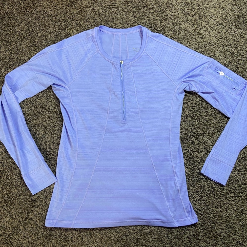 Athleta Half Zip Light Purple Small